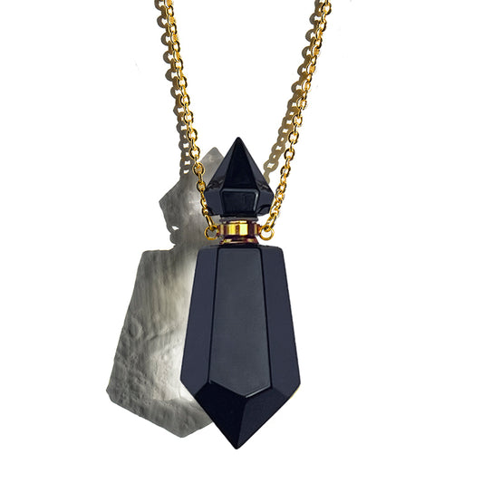 Obsidian Oud Essential Oil Nectar Necklace
